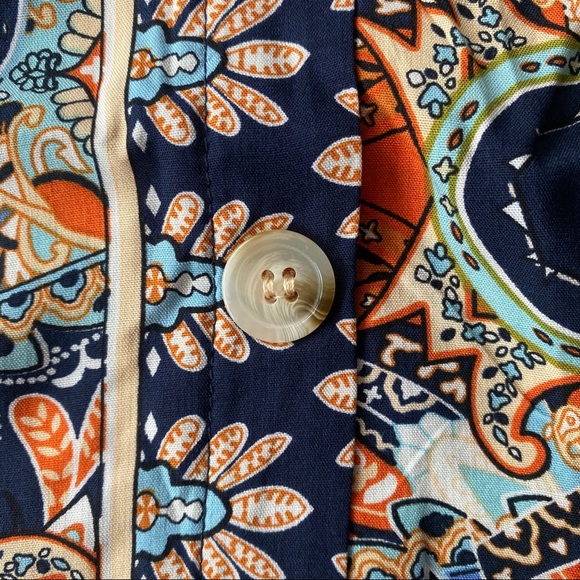 🔹 BOHO BLUE MULTI ABSTRACT PRINT LOOSE FIT BLOUSE! - Picture 7 of 8